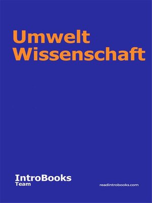cover image of Umwelt Wissenschaft